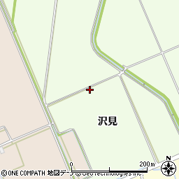秋田県横手市十文字町上鍋倉（沢見）周辺の地図