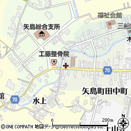 秋田県由利本荘市矢島町田中町100周辺の地図