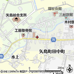 秋田県由利本荘市矢島町田中町99周辺の地図