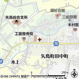 秋田県由利本荘市矢島町田中町98周辺の地図