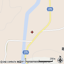 秋田県雄勝郡羽後町上到米砂田周辺の地図