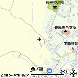 秋田県由利本荘市矢島町城内田屋の下54周辺の地図