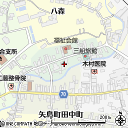 秋田県由利本荘市矢島町舘町周辺の地図