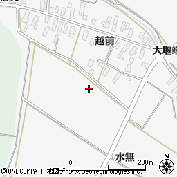 秋田県横手市十文字町越前周辺の地図
