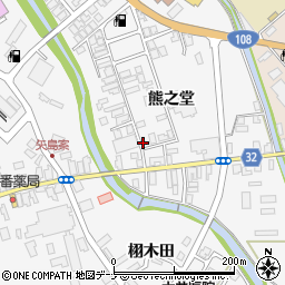 秋田県由利本荘市矢島町七日町熊之堂84周辺の地図