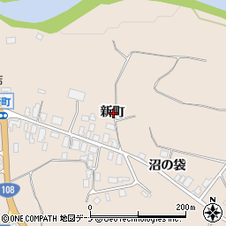 秋田県由利本荘市矢島町元町新町周辺の地図