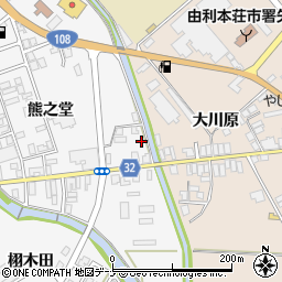 秋田県由利本荘市矢島町七日町熊之堂54周辺の地図