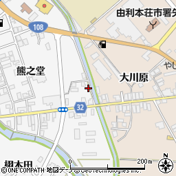 秋田県由利本荘市矢島町七日町熊之堂54-8周辺の地図