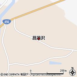 岩手県奥州市江刺岩谷堂（菖蒲沢）周辺の地図