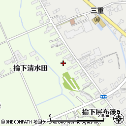 秋田県横手市十文字町上鍋倉掵大道西周辺の地図