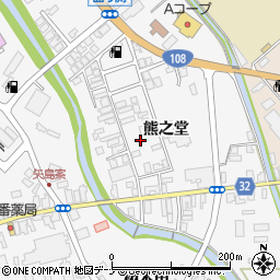 秋田県由利本荘市矢島町七日町熊之堂81周辺の地図