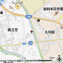 秋田県由利本荘市矢島町七日町熊之堂156周辺の地図