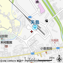 秋田県由利本荘市矢島町七日町羽坂周辺の地図