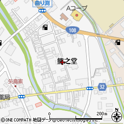 秋田県由利本荘市矢島町七日町熊之堂77周辺の地図