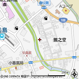 秋田県由利本荘市矢島町七日町熊之堂31周辺の地図