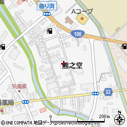 秋田県由利本荘市矢島町七日町熊之堂74周辺の地図