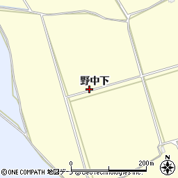 秋田県横手市平鹿町醍醐野中下周辺の地図