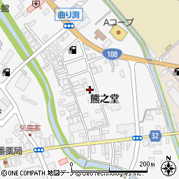 秋田県由利本荘市矢島町七日町熊之堂73周辺の地図