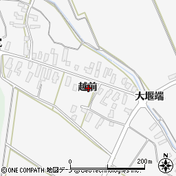 秋田県横手市十文字町越前越前周辺の地図