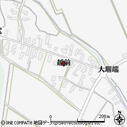 秋田県横手市十文字町越前（越前）周辺の地図