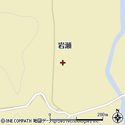 秋田県雄勝郡羽後町軽井沢岩瀬周辺の地図