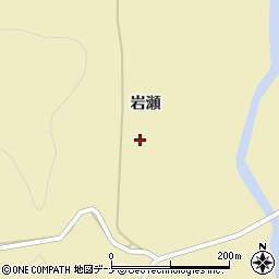 秋田県羽後町（雄勝郡）軽井沢（岩瀬）周辺の地図
