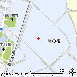 秋田県横手市十文字町梨木堂の後周辺の地図
