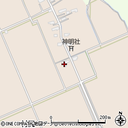 秋田県横手市十文字町鼎村尻周辺の地図