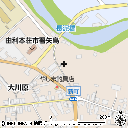秋田県由利本荘市矢島町元町新町130周辺の地図