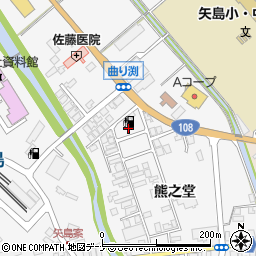 秋田県由利本荘市矢島町七日町熊之堂60-1周辺の地図