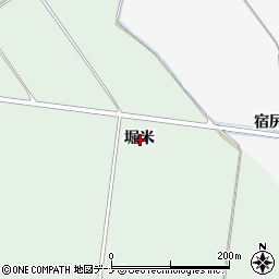 秋田県横手市十文字町植田堀米周辺の地図