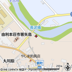 秋田県由利本荘市矢島町元町新町168周辺の地図