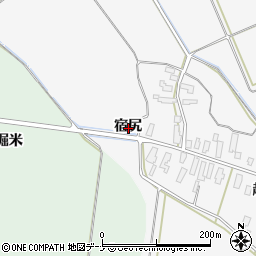 秋田県横手市十文字町越前宿尻周辺の地図