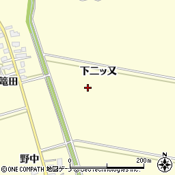 秋田県横手市平鹿町醍醐下二ッ又周辺の地図