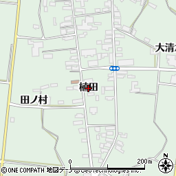 秋田県横手市十文字町植田（植田）周辺の地図