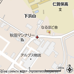 秋田県にかほ市象潟町源蔵潟周辺の地図