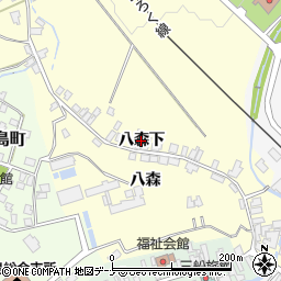 秋田県由利本荘市矢島町城内（八森下）周辺の地図