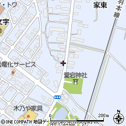 秋田県横手市十文字町梨木家東121周辺の地図