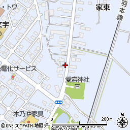 秋田県横手市十文字町梨木家東121-1周辺の地図