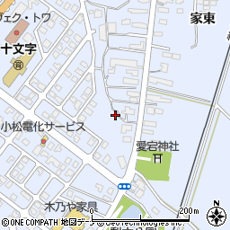 秋田県横手市十文字町梨木家東125周辺の地図