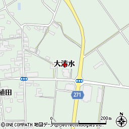 秋田県横手市十文字町植田大清水周辺の地図