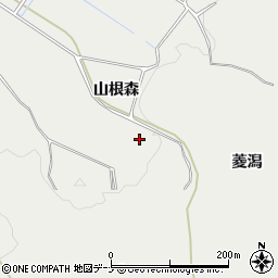 秋田県にかほ市前川山根森周辺の地図