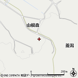 秋田県にかほ市前川（山根森）周辺の地図