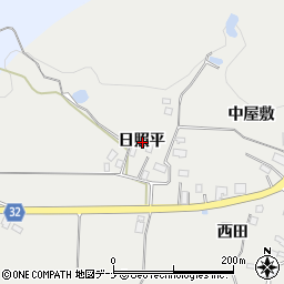 秋田県由利本荘市矢島町新荘日照平周辺の地図