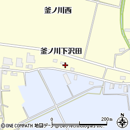 秋田県横手市平鹿町醍醐釜ノ川下沢田周辺の地図