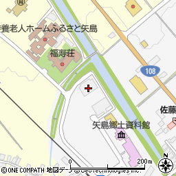 矢島　老人福祉センター寿康苑周辺の地図