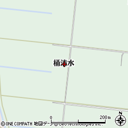 秋田県横手市十文字町植田桶清水周辺の地図