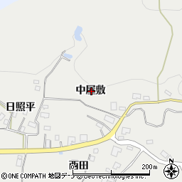 秋田県由利本荘市矢島町新荘中屋敷周辺の地図