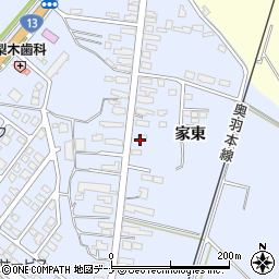 秋田県横手市十文字町梨木家東周辺の地図