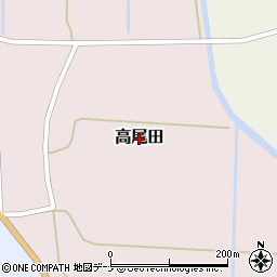 秋田県羽後町（雄勝郡）高尾田周辺の地図